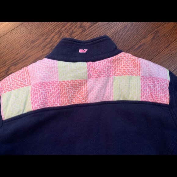 Vineyard vines women’s navy patchwork shep shirt - Picture 6 of 7